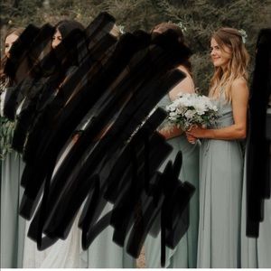 David’s Bridal Dusty Sage Maxi Dress